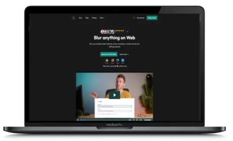 Blurweb website displayed on a Macbook