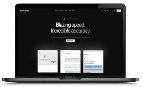 Cockatoo website displayed on a Macbook