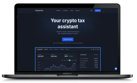 Coinpanda website displayed on a Macbook