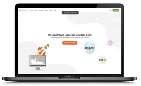 Crazylister website displayed on a Macbook