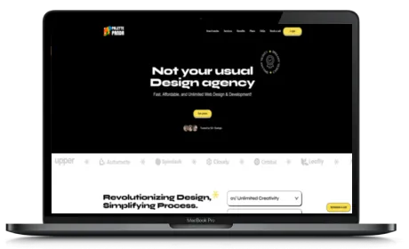 Palette Panda website displayed on a Macbook