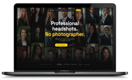PersonaPixel website displayed on a Macbook