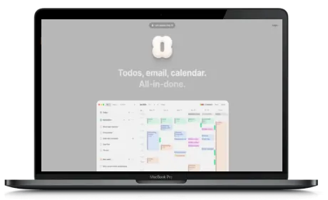 Amie website displayed on a Macbook