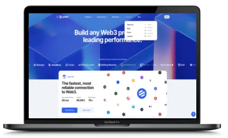 Ankr website displayed on a Macbook