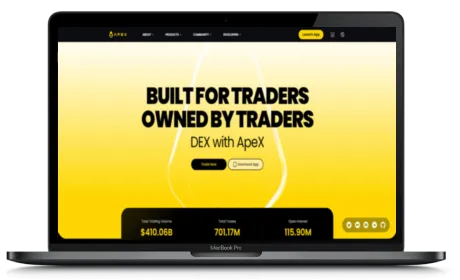 ApeX Omni website displayed on a Macbook