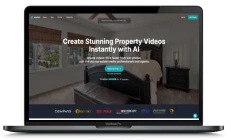 AutoReel website displayed on a Macbook