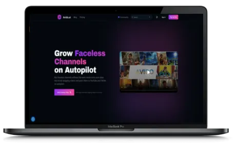 Avido website displayed on a Macbook