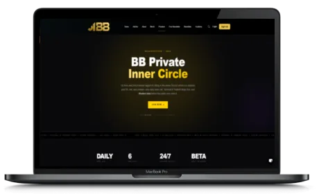 BecauseBitcoin website displayed on a Macbook