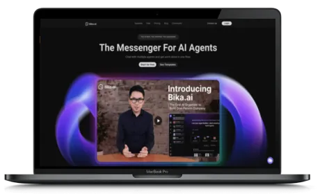 Bika.ai website displayed on a Macbook