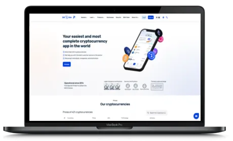 Bit2Me website displayed on a Macbook