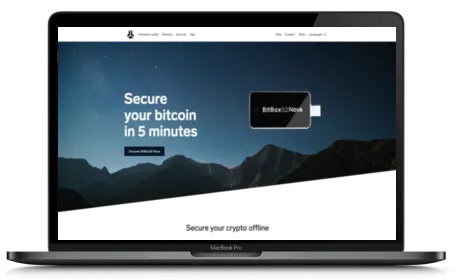 BitBox website displayed on a Macbook