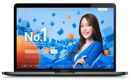 BitFlyer website displayed on a Macbook