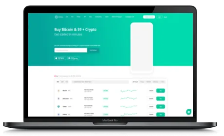BitOasis website displayed on a Macbook