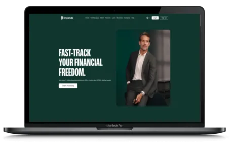 Bitpanda website displayed on a Macbook