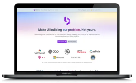 Blazorise website displayed on a Macbook
