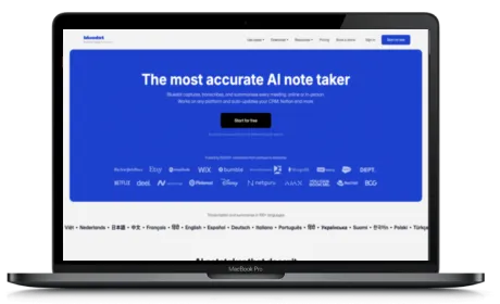 Bluedot website displayed on a Macbook