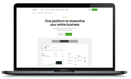 Bonsai website displayed on a Macbook