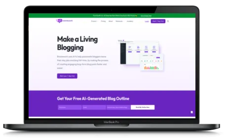 Bramework website displayed on a Macbook