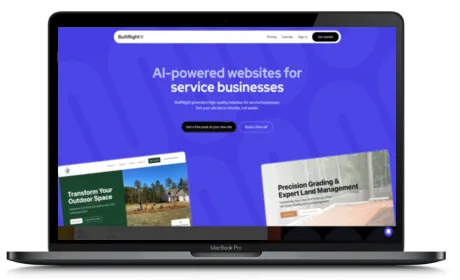 BuiltRight website displayed on a Macbook