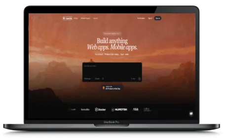 Capacity website displayed on a Macbook