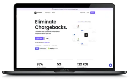 Chargeblast website displayed on a Macbook