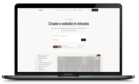 Chariot website displayed on a Macbook