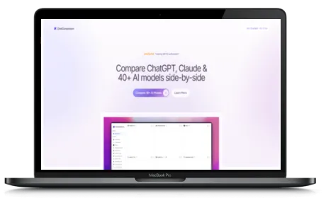 ChatComparison website displayed on a Macbook