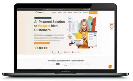 Clearout website displayed on a Macbook