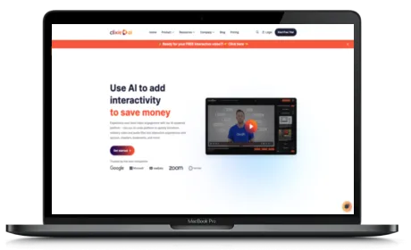 Clixie website displayed on a Macbook