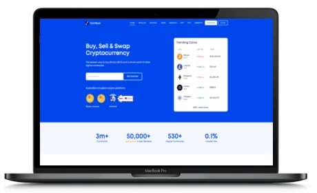 CoinSpot website displayed on a Macbook