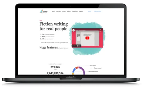 Dabble website displayed on a Macbook