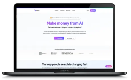 Dappier website displayed on a Macbook