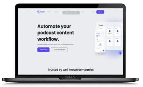 Deciphr website displayed on a Macbook