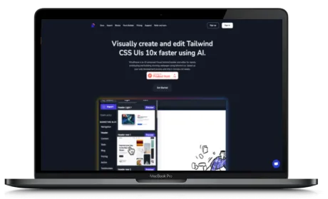 Devwares website displayed on a Macbook