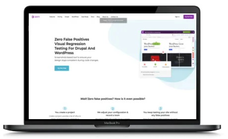 Diffy website displayed on a Macbook