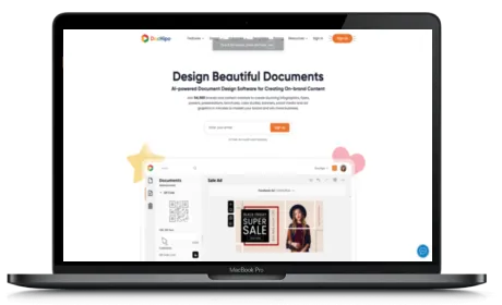 DocHipo website displayed on a Macbook
