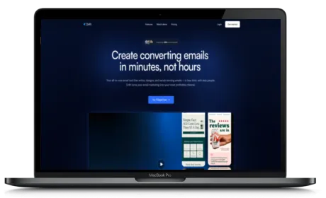 Drift website displayed on a Macbook