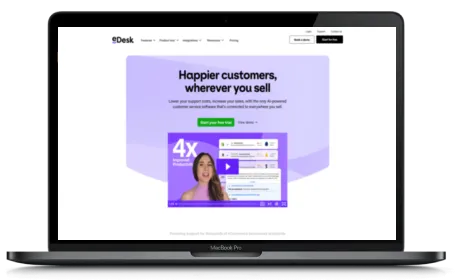 eDesk website displayed on a Macbook