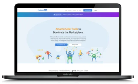 FeedbackWhiz website displayed on a Macbook