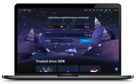 FixedFloat website displayed on a Macbook