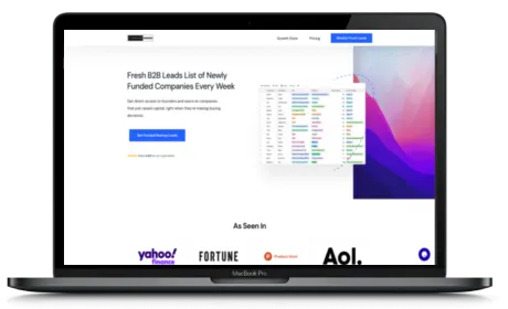 Fundraise Insider website displayed on a Macbook