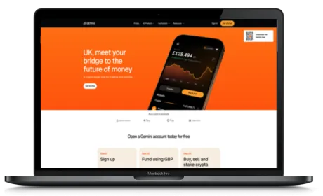 Gemini website displayed on a Macbook