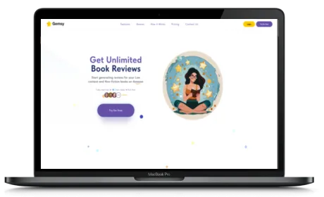 Gemsy website displayed on a Macbook