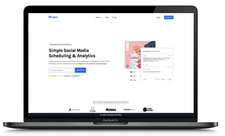 Hopper HQ website displayed on a Macbook