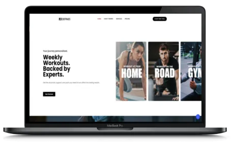 https://jdefines.app/ website displayed on a Macbook