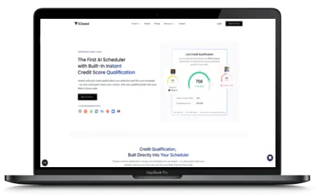 iClosed website displayed on a Macbook
