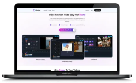 Illusto website displayed on a Macbook