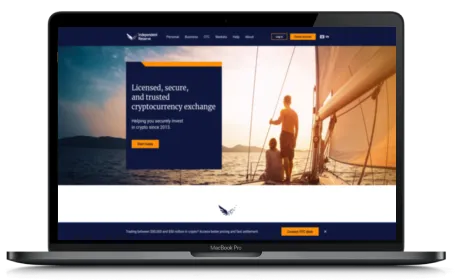 Independent Reserve website displayed on a Macbook