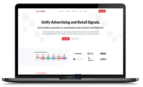 Intentwise website displayed on a Macbook