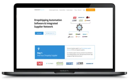 Inventory Source website displayed on a Macbook